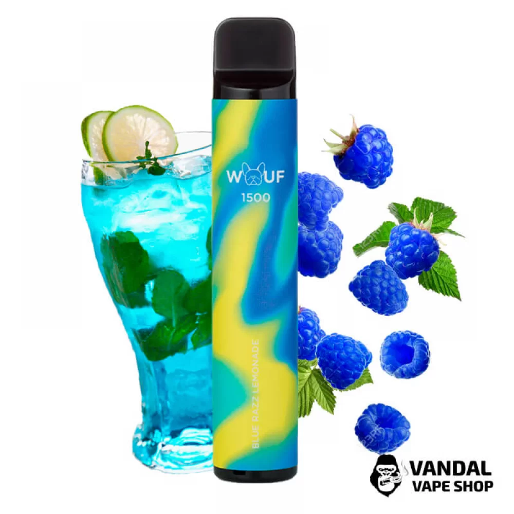 Одноразовый Pod WOUF 1500 850mAh 5% на 1500 затяжек со вкусом лимонада с голубой малиной