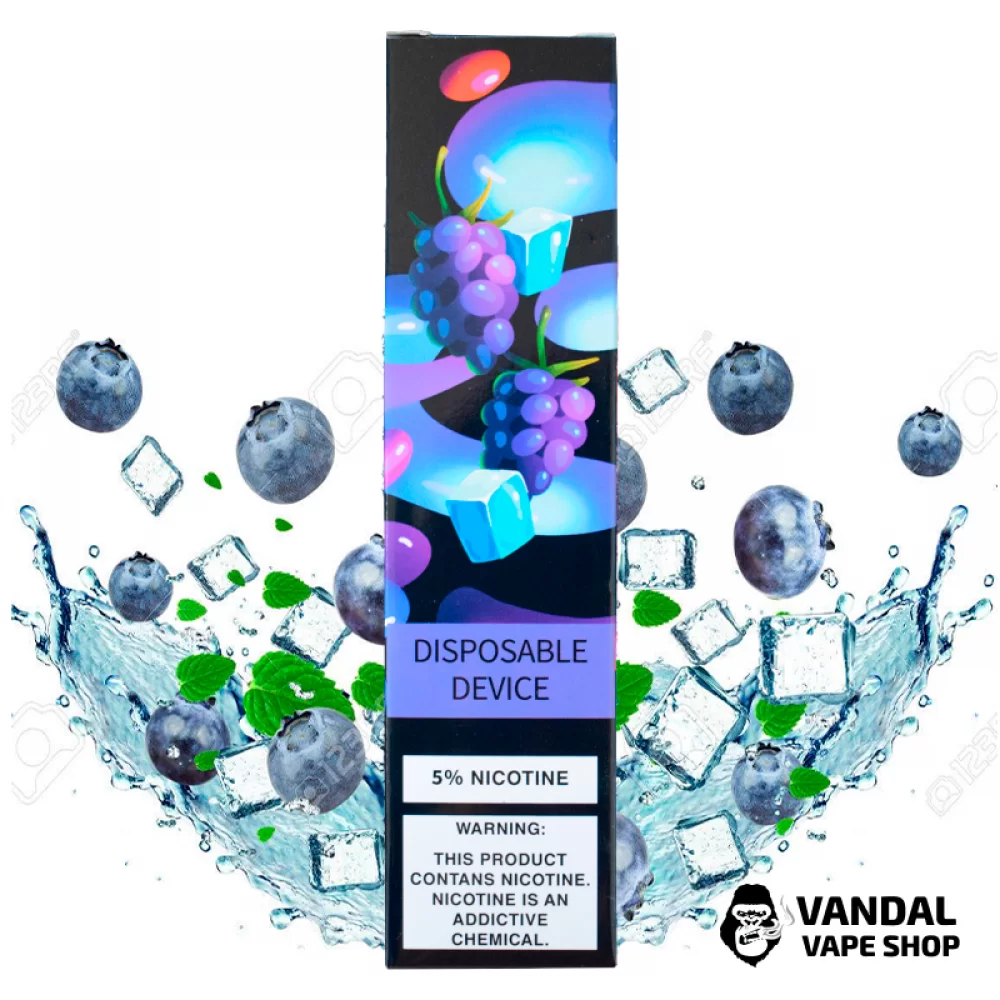 Одноразова Pod система ZeeZee Disposable Pod Kit 5% 850 mAh на 1500 затяжок зі смаком чорниці з льодом Одноразова Pod система ZeeZee Disposable Pod Kit 5% 850 mAh на 1500 затяжок зі смаком чорниці з льодом