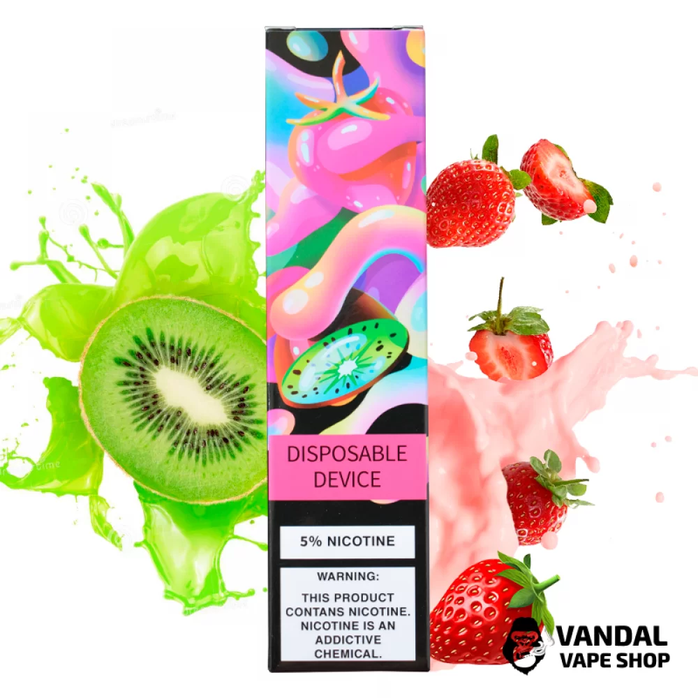 Одноразова Pod система ZeeZee Disposable Pod Kit 5% 850 mAh на 1500 затяжок зі смаком полуниці та ківі Одноразова Pod система ZeeZee Disposable Pod Kit 5% 850 mAh на 1500 затяжок зі смаком полуниці та ківі