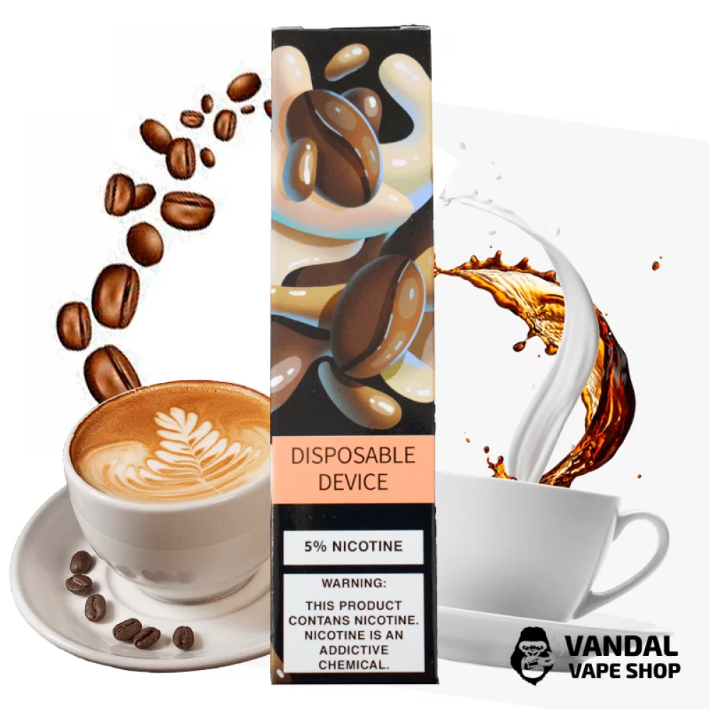 Одноразова Pod система ZeeZee Disposable Pod Kit 5% 850 mAh на 1500 затяжок зі смаком лате Одноразова Pod система ZeeZee Disposable Pod Kit 5% 850 mAh на 1500 затяжок зі смаком лате