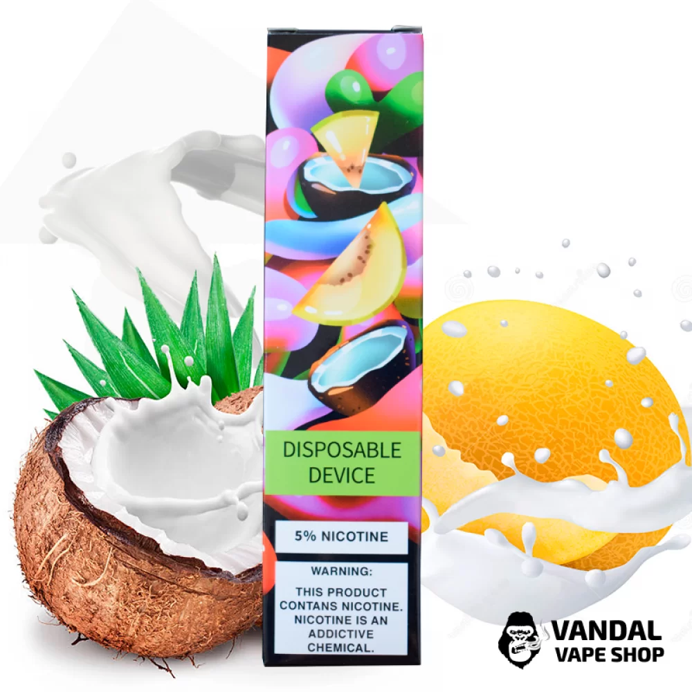 Одноразова Pod система ZeeZee Disposable Pod Kit 5% 850 mAh на 1500 затяжок зі смаком кокосу та дині Одноразова Pod система ZeeZee Disposable Pod Kit 5% 850 mAh на 1500 затяжок зі смаком кокосу та дині