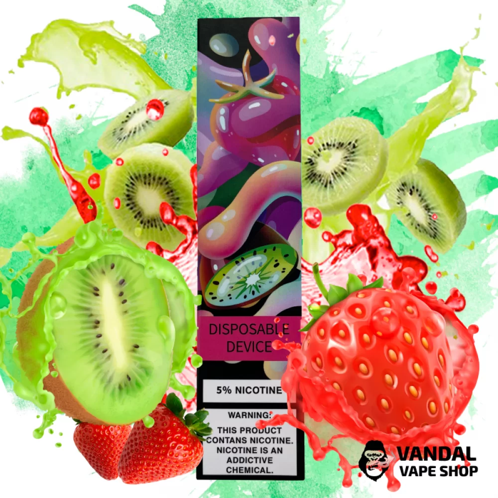 Одноразова Pod система ZeeZee Disposable Pod Kit 5% 400 mAh на 500 затяжок зі смаком полуниці та ківі Одноразова Pod система ZeeZee Disposable Pod Kit 5% 400 mAh на 500 затяжок зі смаком полуниці та ківі