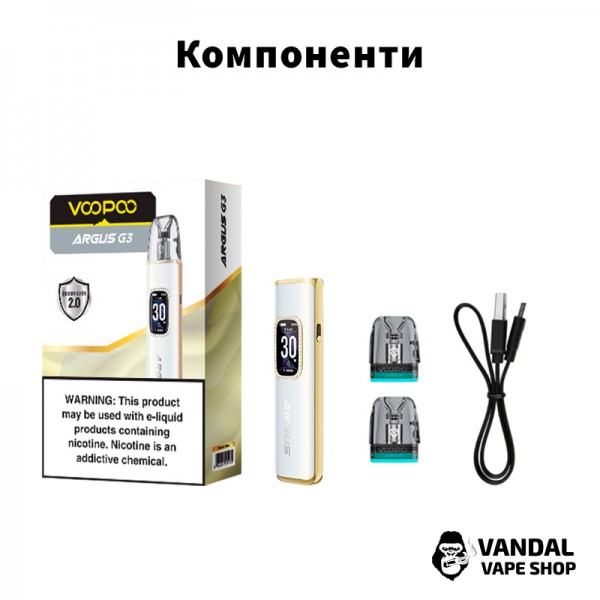 Pod-система VooPoo Argus G3 в чорному кольорі