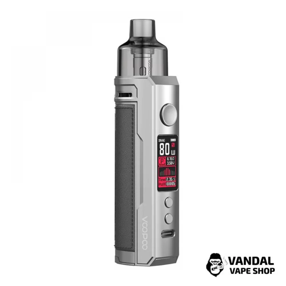 Voopoo Drag X Pod Mod Kit (Original) Silver Dark Grey (без аккумулятора)