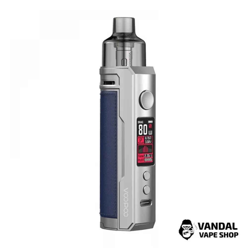 Voopoo Drag X Pod Mod Kit (Original) - Silver Blue (без аккумулятора)