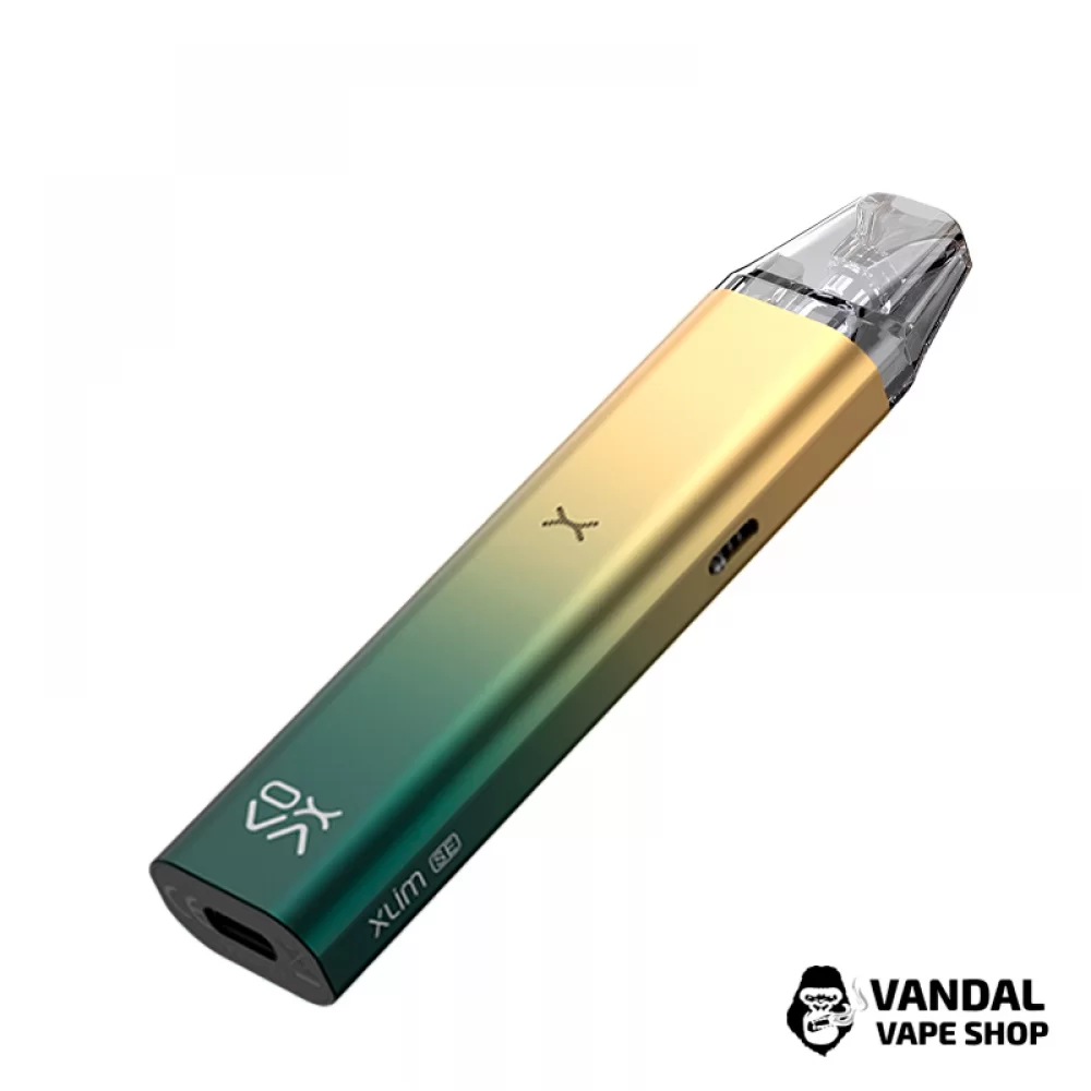 Pod-система OXVA Xlim SE Bk в градиентном зелено-золотом цвете Pod-система OXVA Xlim SE Bk в градиентном зелено-золотом цвете