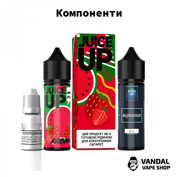 Набір для самозамісу Juice Up Organic 60 мл 6 мг зі смаком кавуна і полуниці