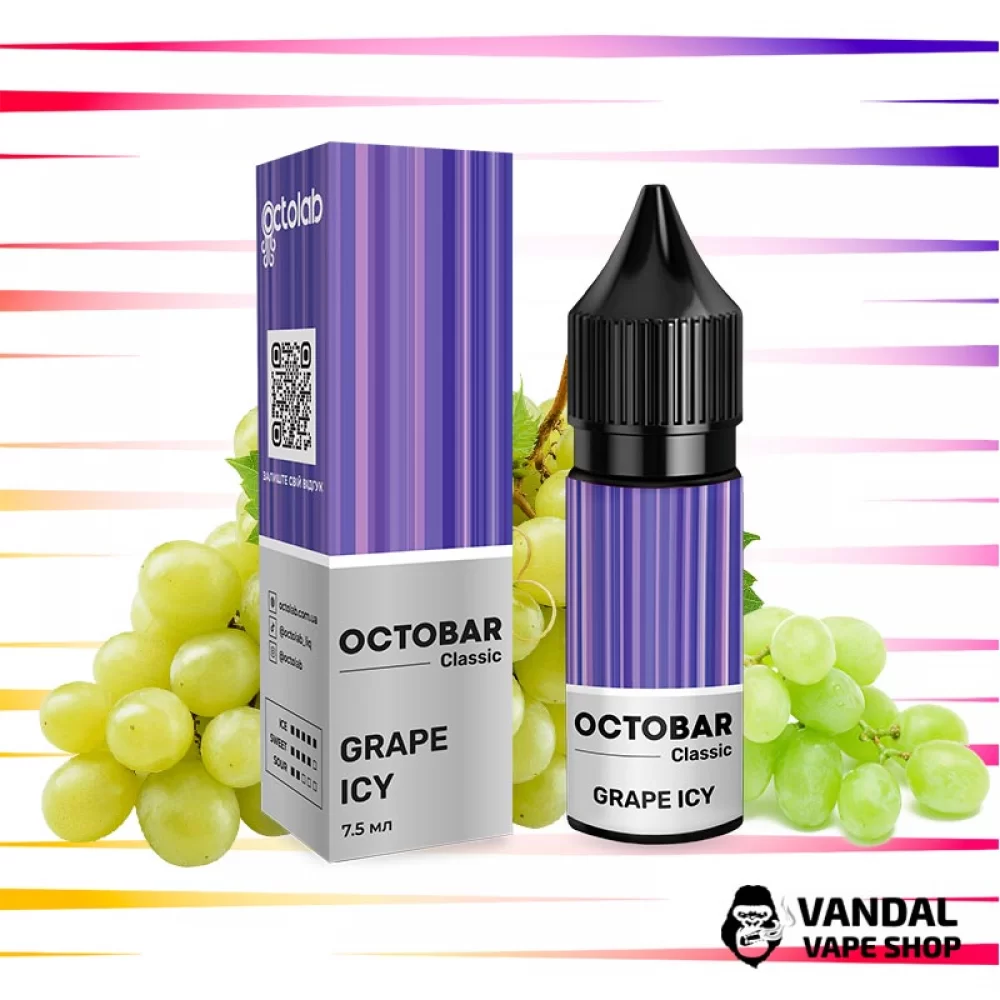Набор для самозамеса OctoBar Salt 15 мл 50 мг со вкусом винограда с холодком Набор для самозамеса OctoBar Salt 15 мл 50 мг со вкусом винограда с холодком