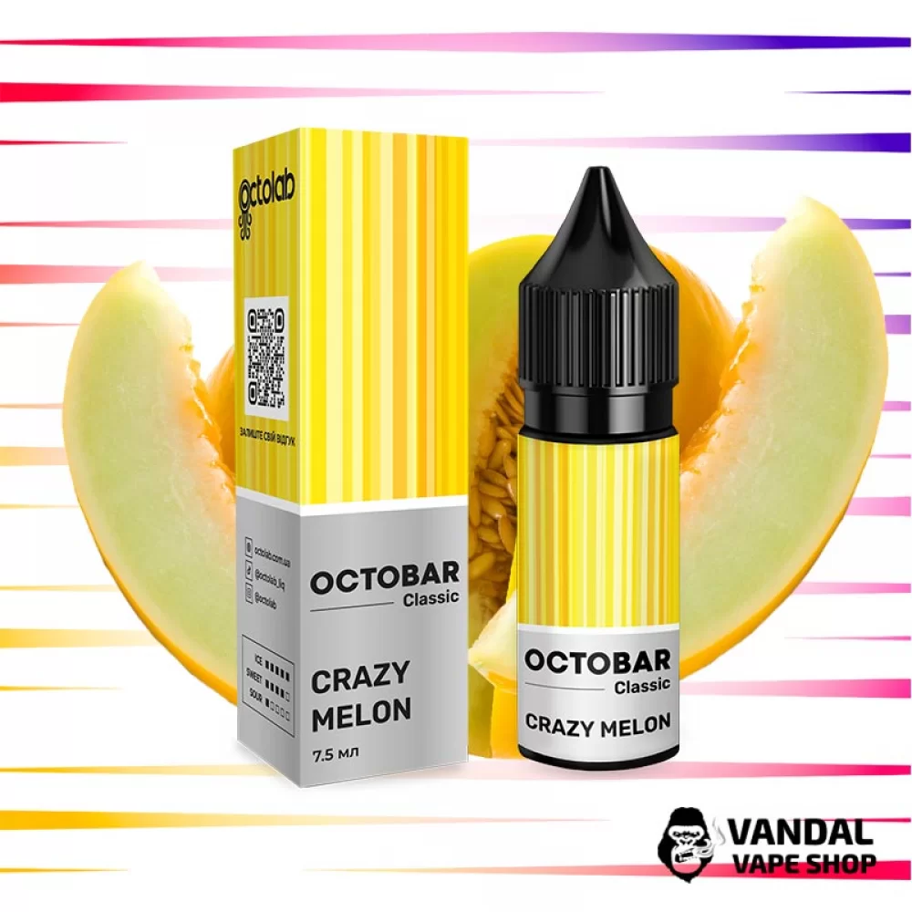 Набір для самозамісу OctoBar Salt 15 мл 50 мг зі смаком кавуна і дині з холодком Набір для самозамісу OctoBar Salt 15 мл 50 мг зі смаком кавуна і дині з холодком