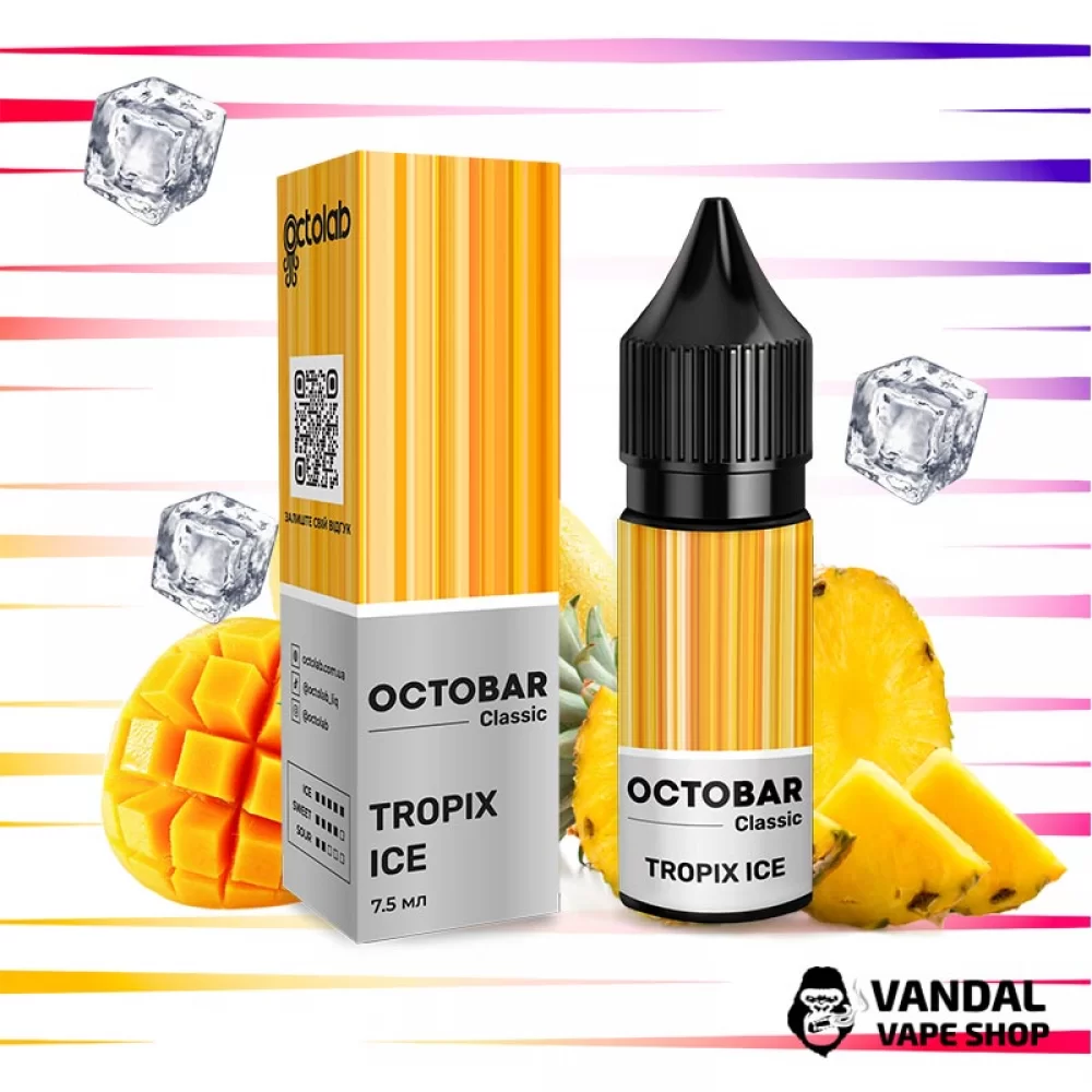 Набор для самозамеса OctoBar Salt 15 мл 50 мг со вкусом манго и ананаса с холодком Набор для самозамеса OctoBar Salt 15 мл 50 мг со вкусом манго и ананаса с холодком