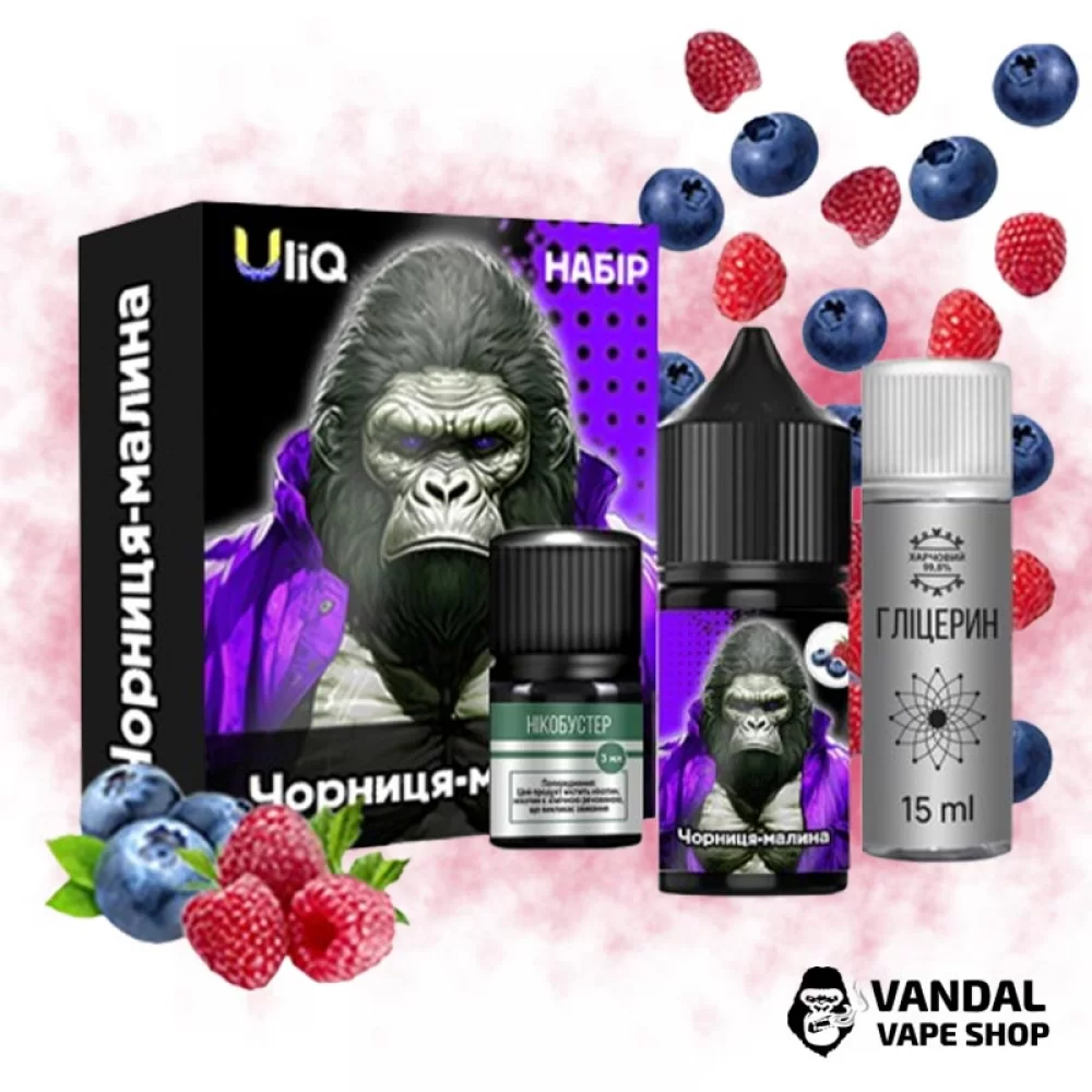 Набір для самозамісу Uliq 30 мл 50 мг зі смаком чорниці і малини