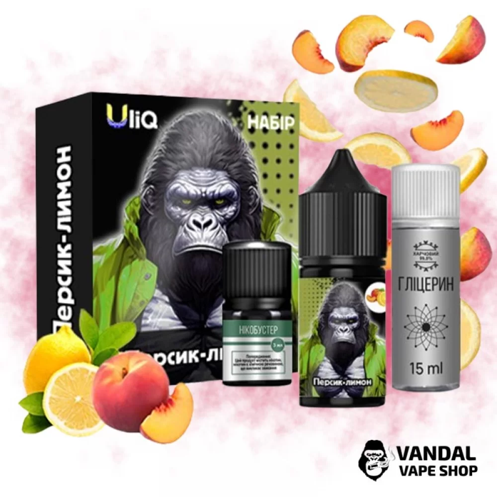 Набор для самозамеса Uliq 30 мл 50 мг со вкусом персика и лимона