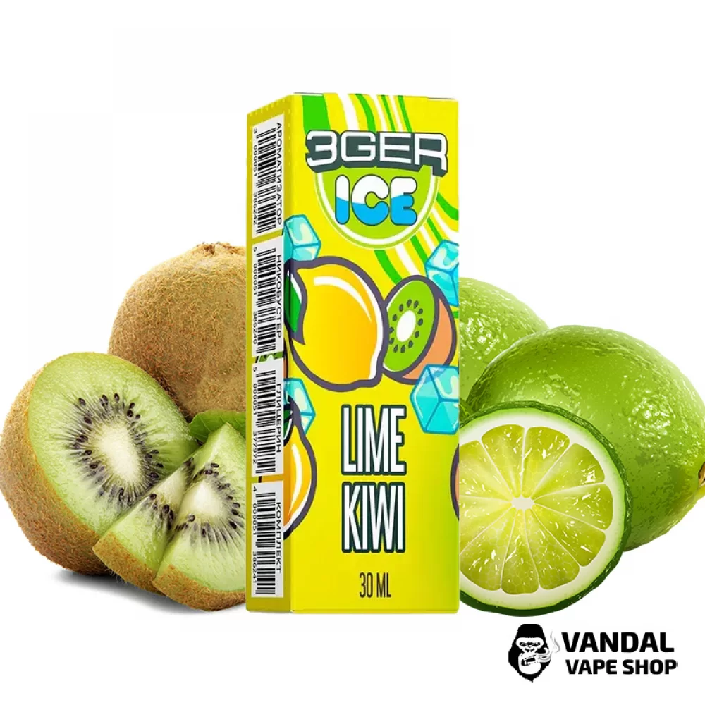 Набор для самозамеса 3Ger Salt 30 мл 50 мг со вкусом лайма и киви Набор для самозамеса 3Ger Salt 30 мл 50 мг со вкусом лайма и киви