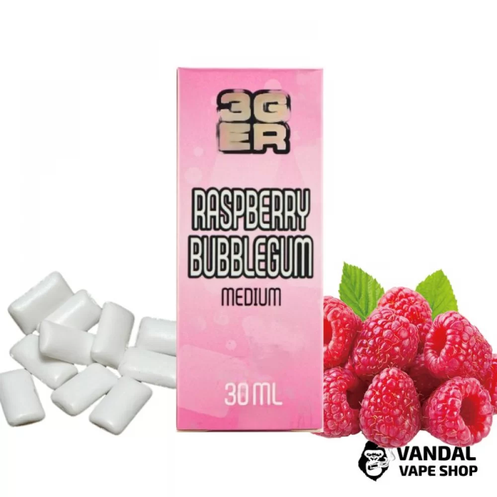 Набір для самозамісу 3Ger Salt 30 мл 50 мг зі смаком малинової жуйки Набір для самозамісу 3Ger Salt 30 мл 50 мг зі смаком малинової жуйки