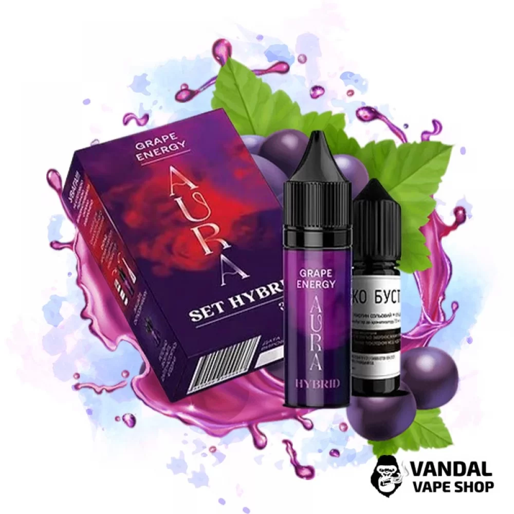 Набор для самозамеса Aura Hybrid - со вкусом винограда и гуараны Набор для самозамеса Aura Hybrid - со вкусом винограда и гуараны