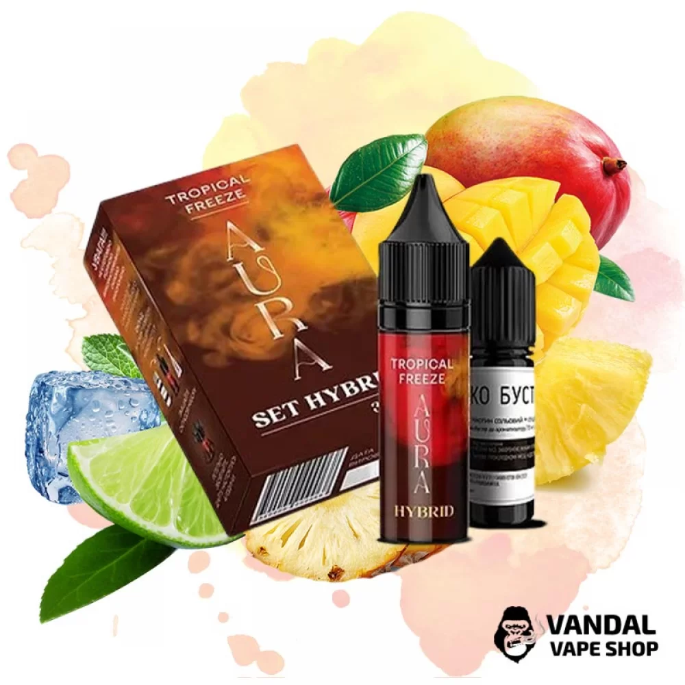 Набір для самозамісу Aura Hybrid - зі смаком тропічних фруктів Набір для самозамісу Aura Hybrid - зі смаком тропічних фруктів
