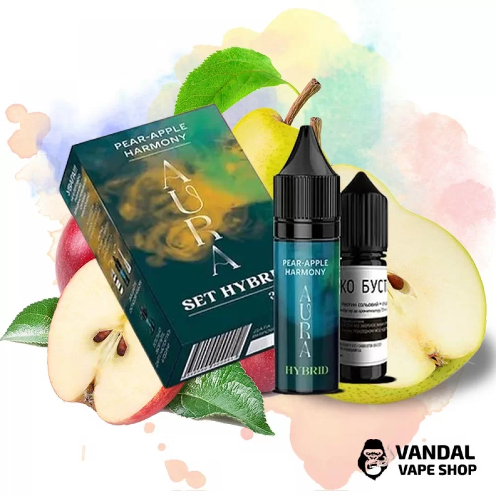 Набор для самозамеса Aura Hybrid - со вкусом яблока с грушей Набор для самозамеса Aura Hybrid - со вкусом яблока с грушей