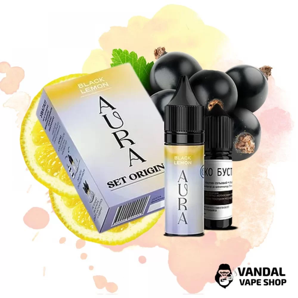 Набір для самозамісу Aura Original 15 мл 30 мг - зі смаком лимону і чорної смородини.