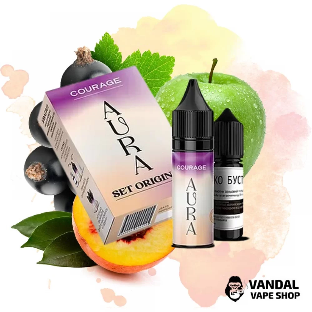 Набір для самозамісу Aura Original 15 мл 30 мг - зі смаком яблука, персика і чорної смородини.