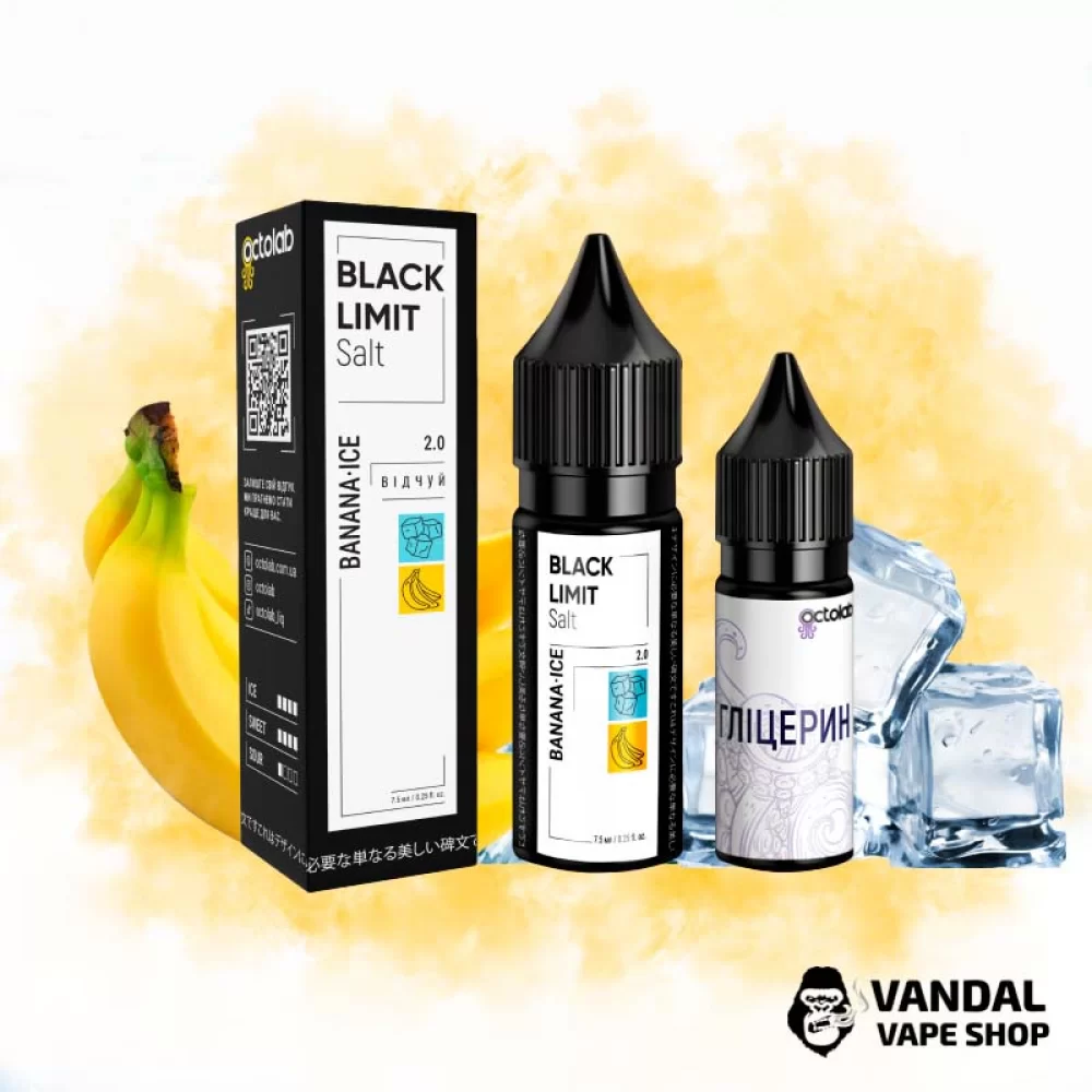 Набір для самозамісу Black Limit 15 мл 50 мг зі смаком банана з льодом