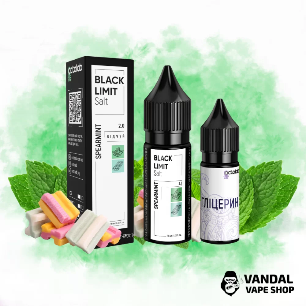 Набор для самозамеса Black Limit 15 мл 65 мг со вкусом мятной жвачки
