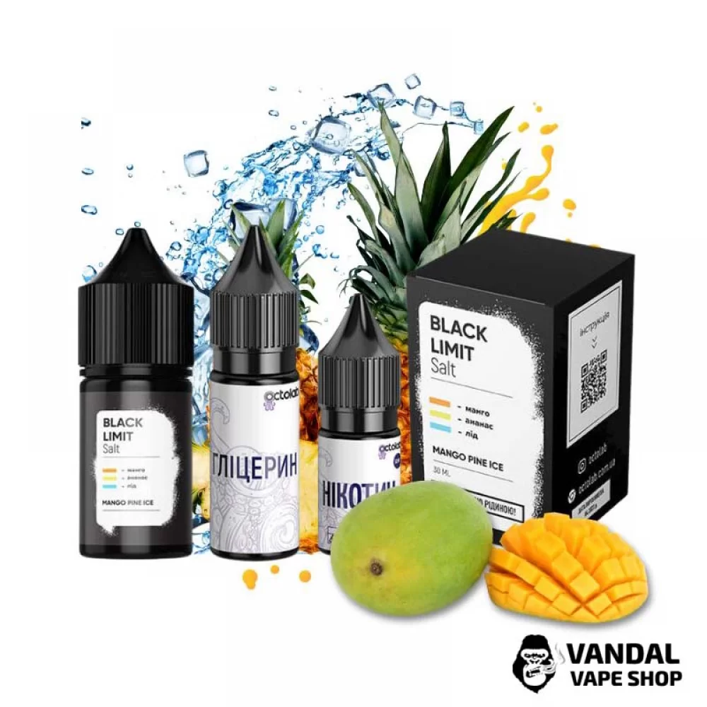 Набір для самозамісу Black Limit 30 мл 50 мг зі смаком манго і ананас з льодом