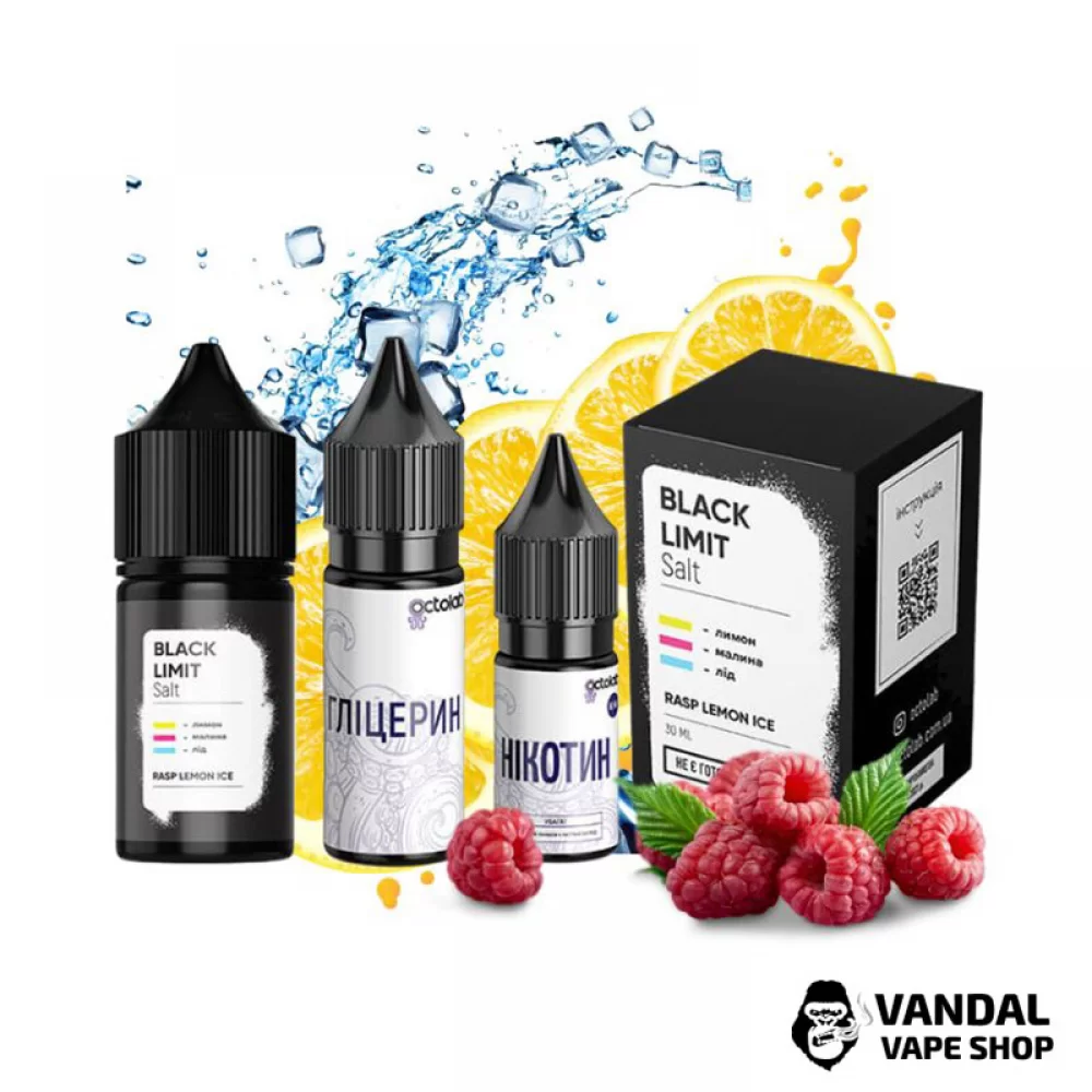 Набір для самозамісу Black Limit 30 мл 50 мг зі смаком малини і лимона з льодом