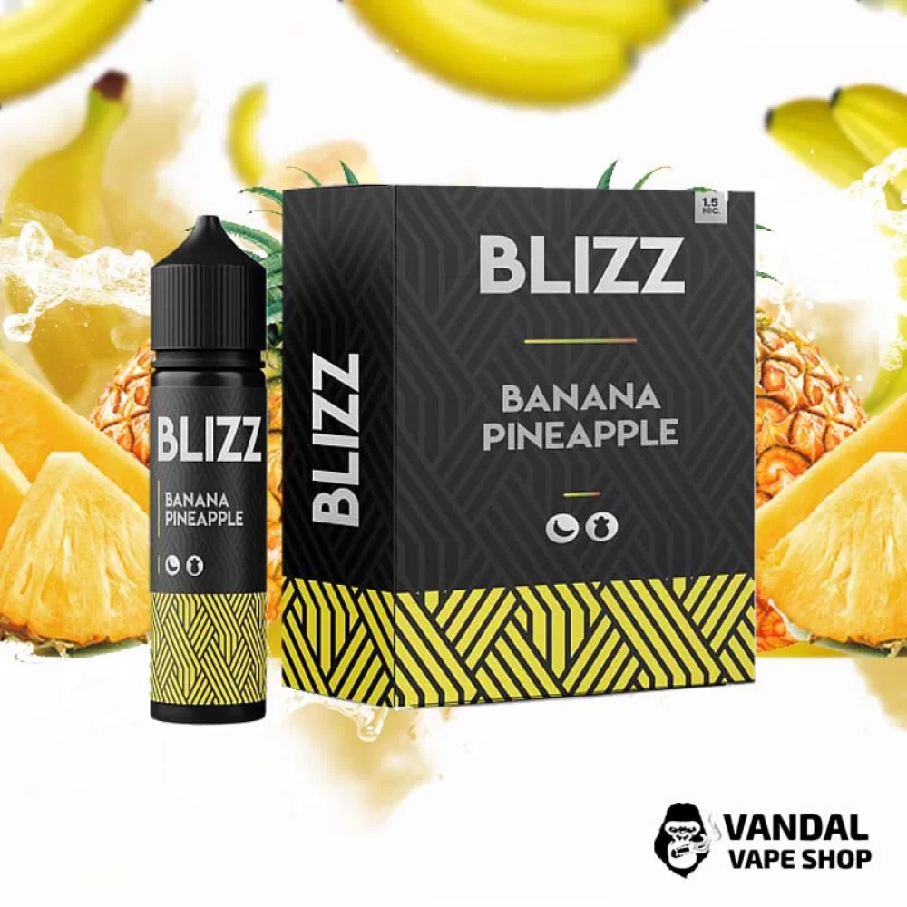 Набір для самозамісу Blizz Organic 60 мл 3 мг зі смаком банана і ананаса Набір для самозамісу Blizz Organic 60 мл 3 мг зі смаком банана і ананаса