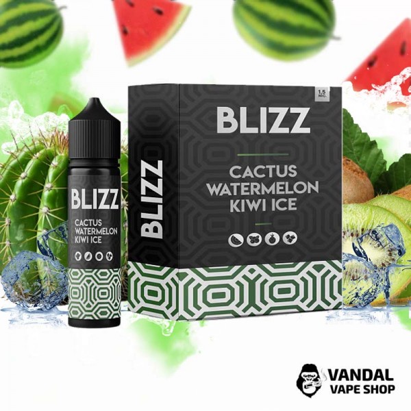 Набір для самозамісу Blizz Organic 60 мл 3 мг зі смаком кактусу, кавуна та ківі з холодком