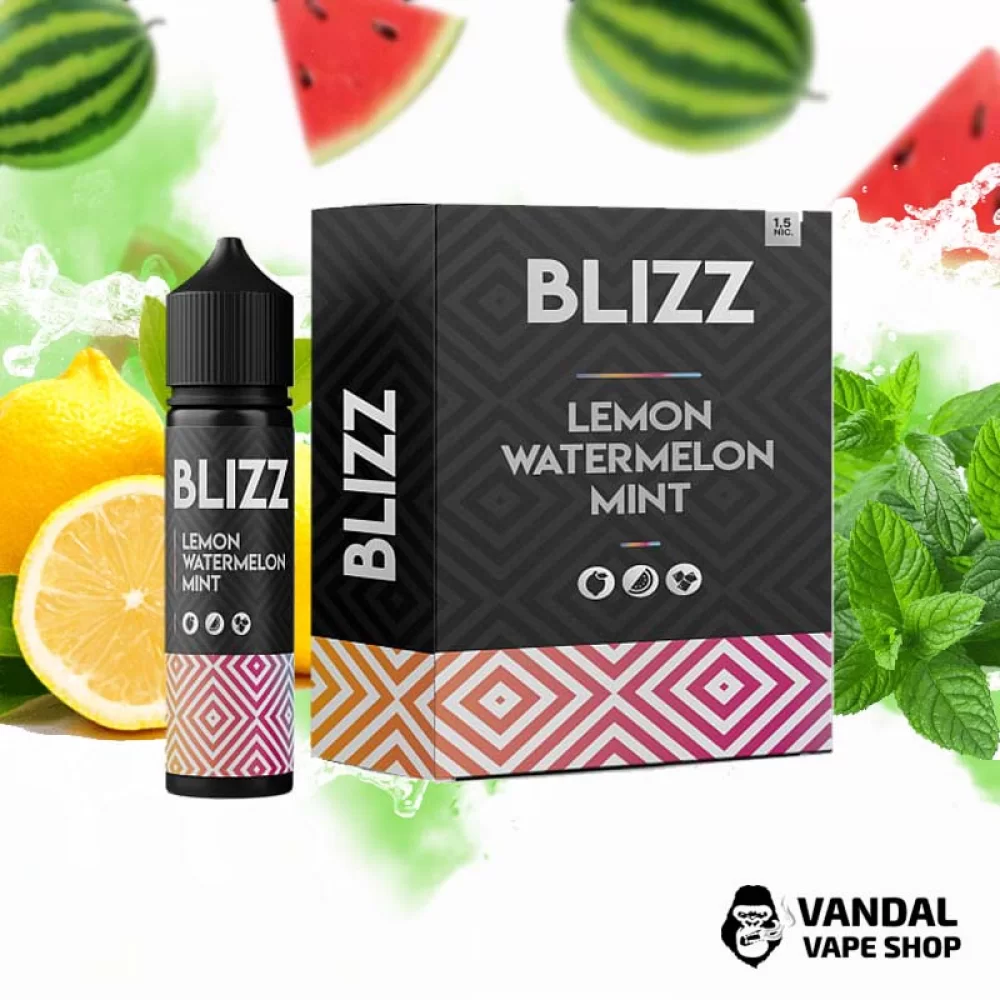 Набор для самозамеса Blizz Plus Organic 60 мл 3 мг - со вкусом арбуза и лимона, мяты Набор для самозамеса Blizz Plus Organic 60 мл 3 мг - со вкусом арбуза и лимона, мяты