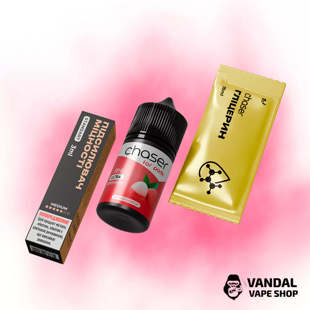 Набор для самозамеса Chaser ForPods 30 мл 50 мг со вкусом личи Набор для самозамеса Chaser ForPods 30 мл 50 мг со вкусом личи
