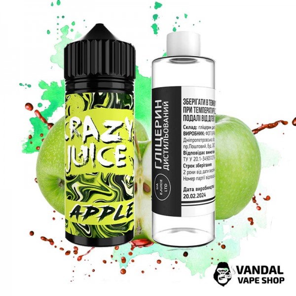 Набір для самозамісу Crazy Juice Organic - зі смаком яблука 120 мл 6 мг