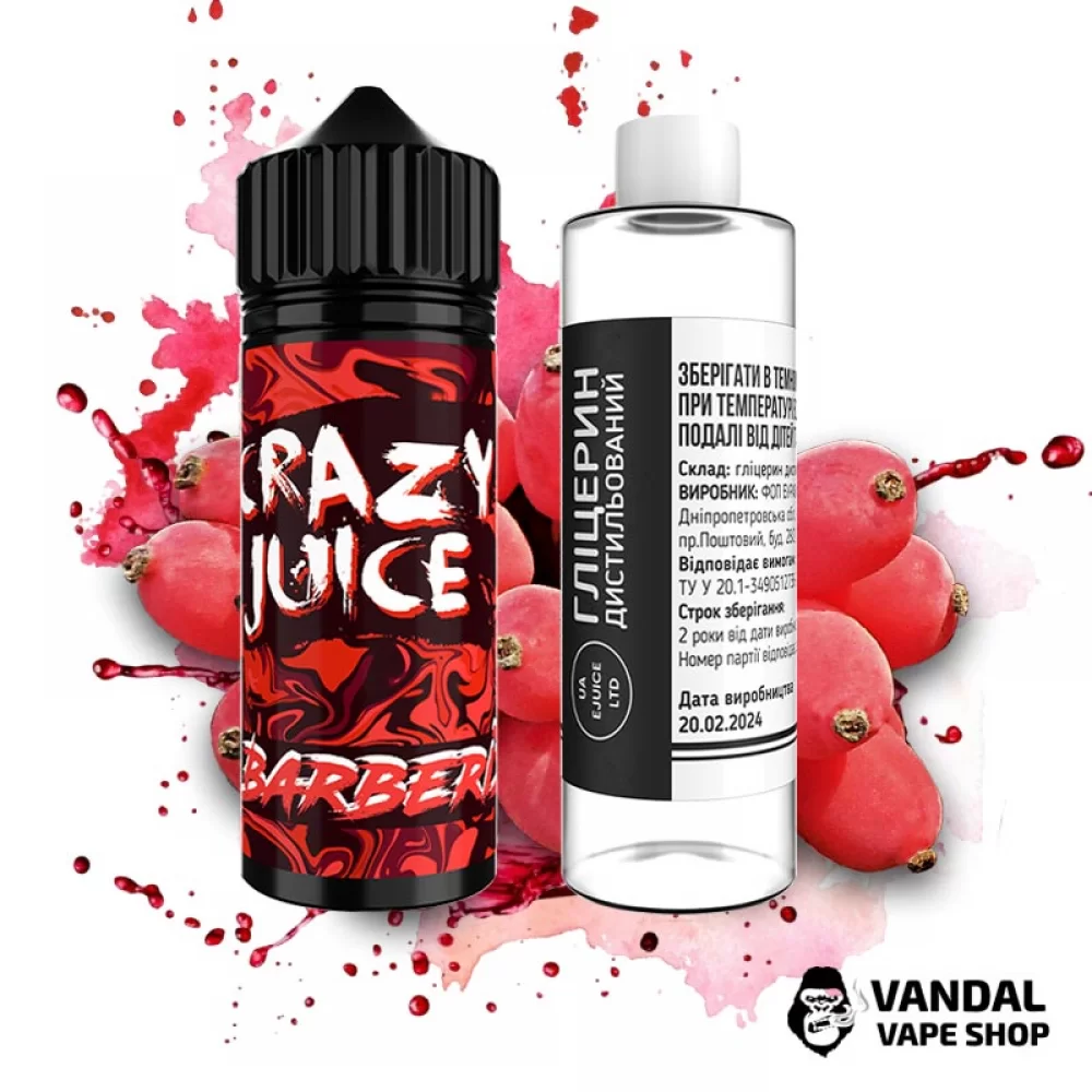 Набор для самозамеса Crazy Juice -  со вкусом Барбариса 120 мл 6 мг Набор для самозамеса Crazy Juice -  со вкусом Барбариса 120 мл 6 мг