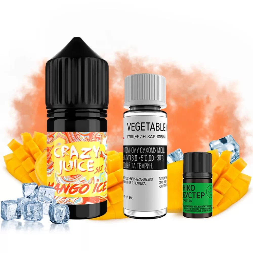Набор для самозамеса Crazy Juice -  со вкусом Манго со льдом 30 мл 50 мг