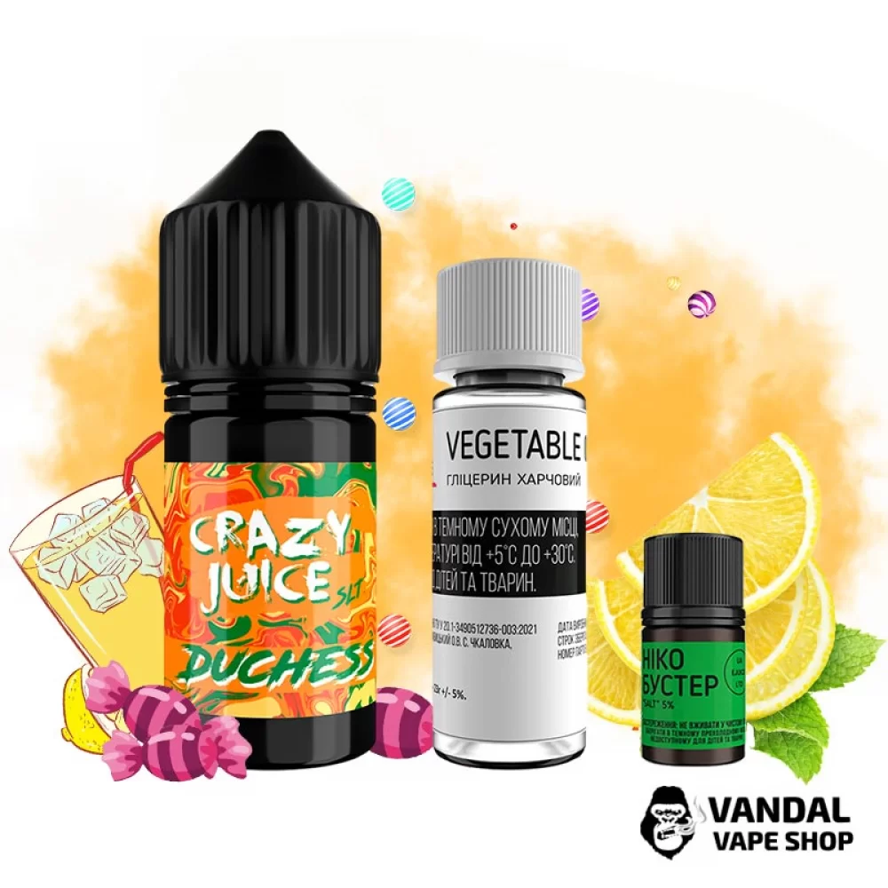 Набор для самозамеса Crazy Juice  - со вкусом "Дюшес" 30 мл 65 мг