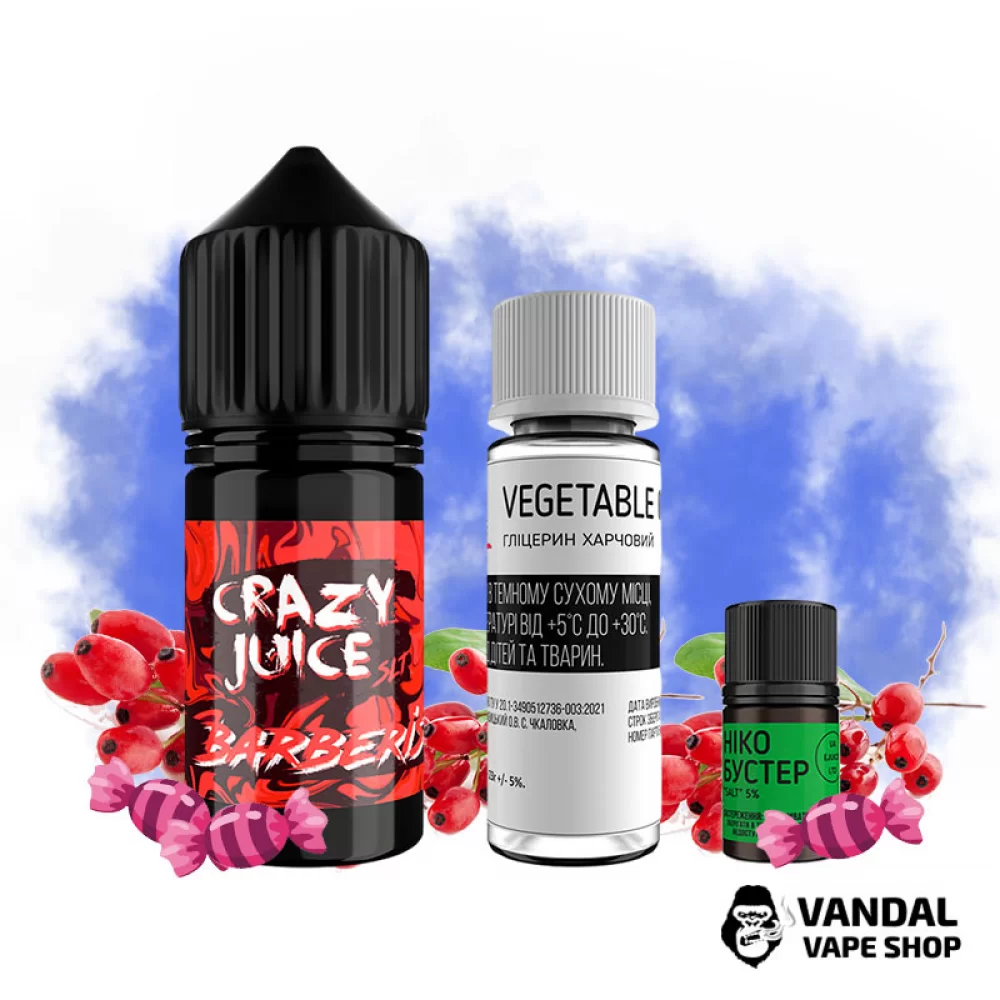 Набор для самозамеса Crazy Juice -  со вкусом Барбариса 30 мл 50 мг