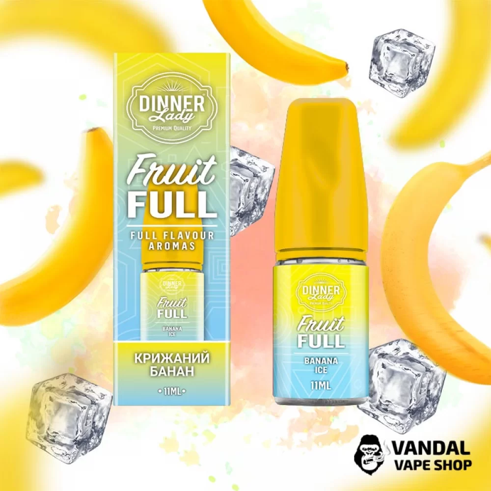 Набор для самозамеса Dinner Lady Fruit Full 30 мл 50 мг - со вкусом банана со льдом Набор для самозамеса Dinner Lady Fruit Full 30 мл 50 мг - со вкусом банана со льдом