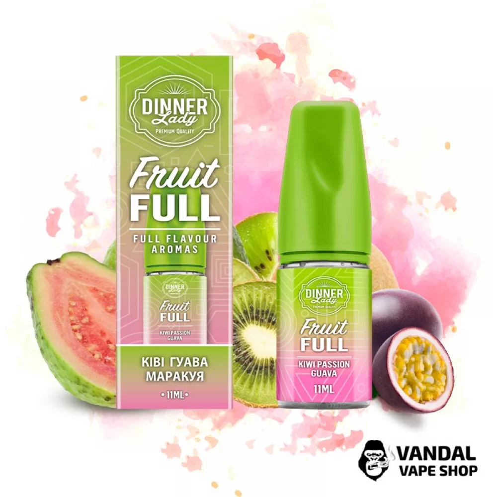 Набір для самозамісу Dinner Lady Fruit Full 30 мл 50 мг - зі смаком ківі, маракуї та гуави