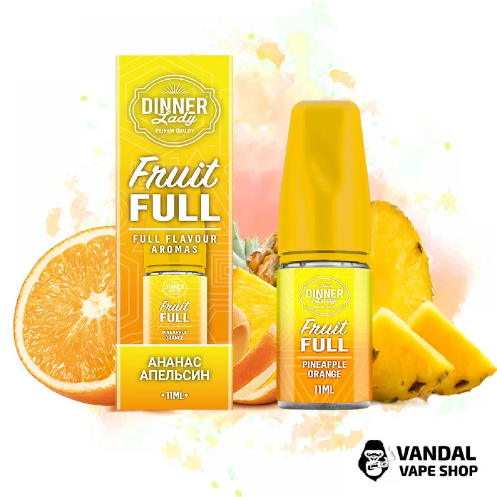 Набор для самозамеса Dinner Lady Fruit Full 30 мл 50 мг - со вкусом ананаса с апельсином Набор для самозамеса Dinner Lady Fruit Full 30 мл 50 мг - со вкусом ананаса с апельсином