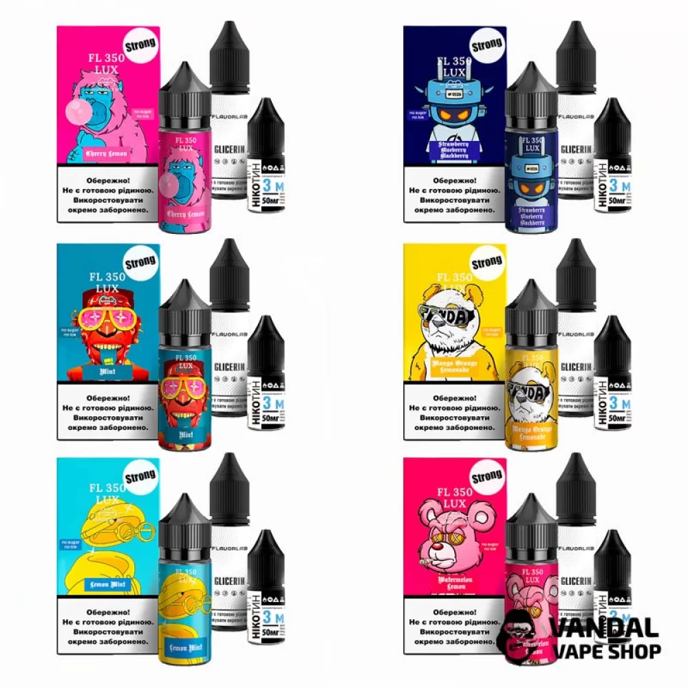Набір для самозамісу FL350 Lux Strong Salt 30 мл 50 мг Набір для самозамісу FL350 Lux Strong Salt 30 мл 50 мг