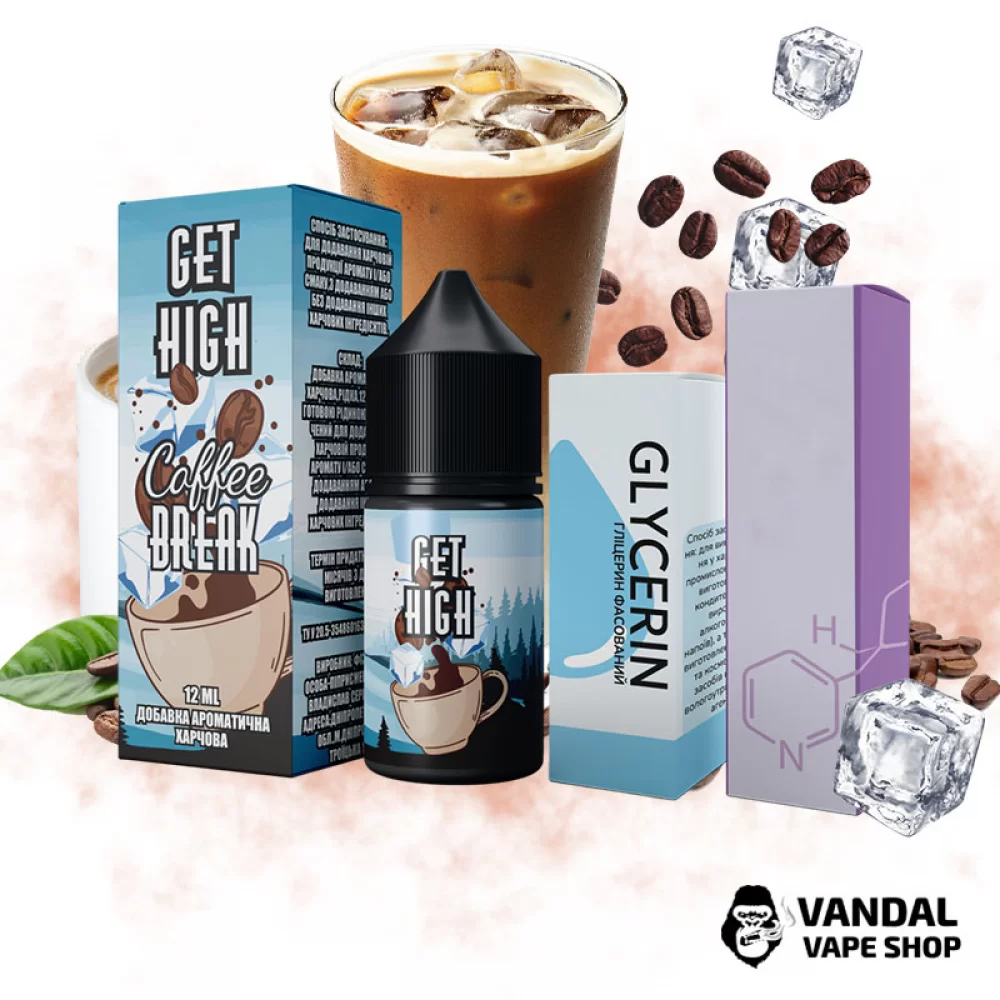 Набір для самозамісу Get High 30 мл 50 мг - глибокий і ароматний смак кави з льодом