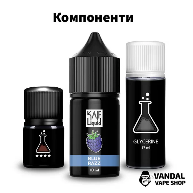 Набор для самозамеса Kaif Liquid 30 мл 25 мг со вкусом черничного мороженого