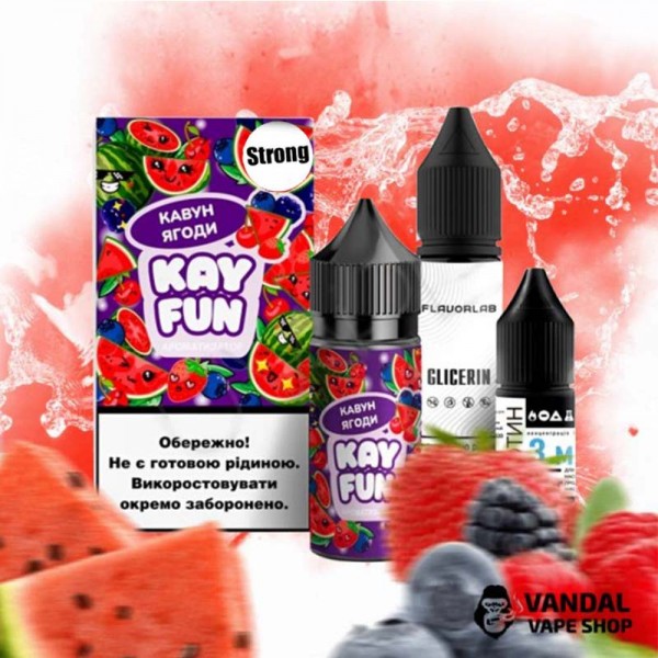Набір для самозамісу Kayfun Strong 30 мл 50 мг зі смаком кавуна і ягід