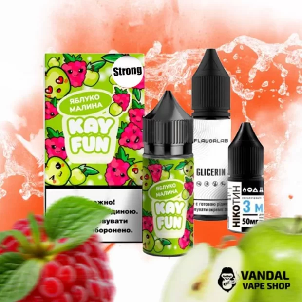 Набор для самозамеса Kayfun Strong 30 мл 50 мг со вкусом малины и яблока