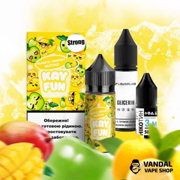 Набор для самозамеса Kayfun Strong 30 мл 50 мг со вкусом манго, яблока и лимона