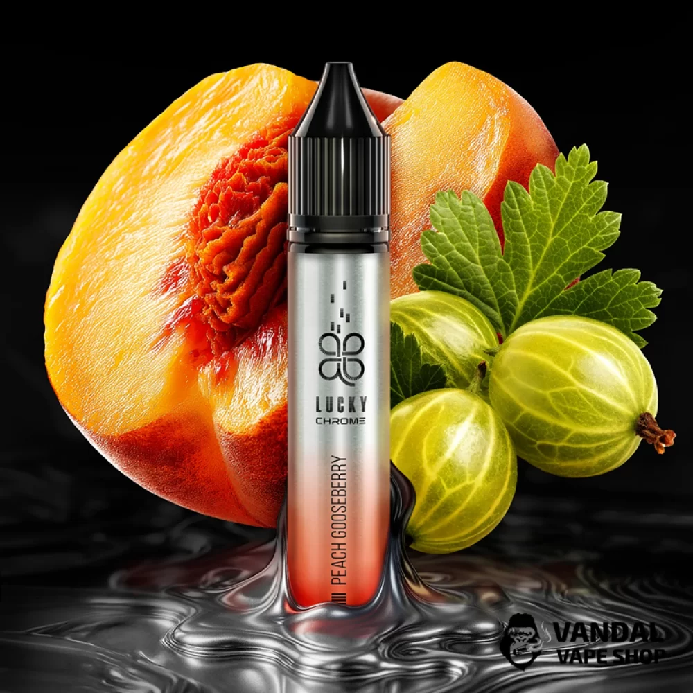 Набір для самозамісу Lucky Chrome 30 мл 50 мг зі смаком персика та агрусу