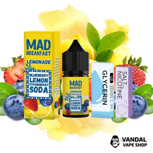 Наборы для самозамеса Mad Breakfast 30 мл 50 мг - со вкусом лимонада.