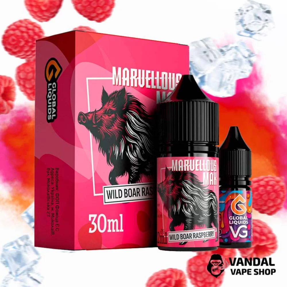 Набір для самозамісу  Marvellous Max 30 мл 65 мг зі смаком малини з холодком