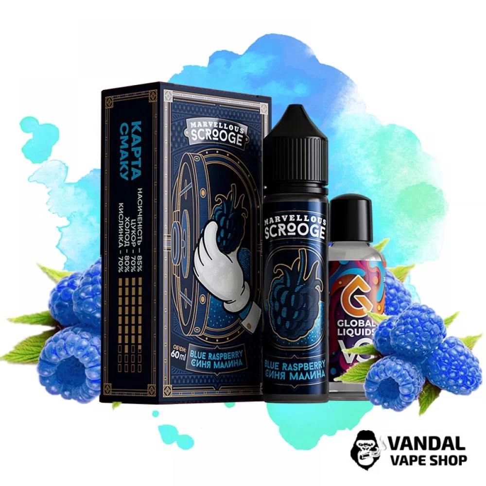 Набор для самозамеса Marvellous Scrooge Organic 60 мл 3 мг - со вкусом синей малины с яркой кислинкой Набор для самозамеса Marvellous Scrooge Organic 60 мл 3 мг - со вкусом синей малины с яркой кислинкой