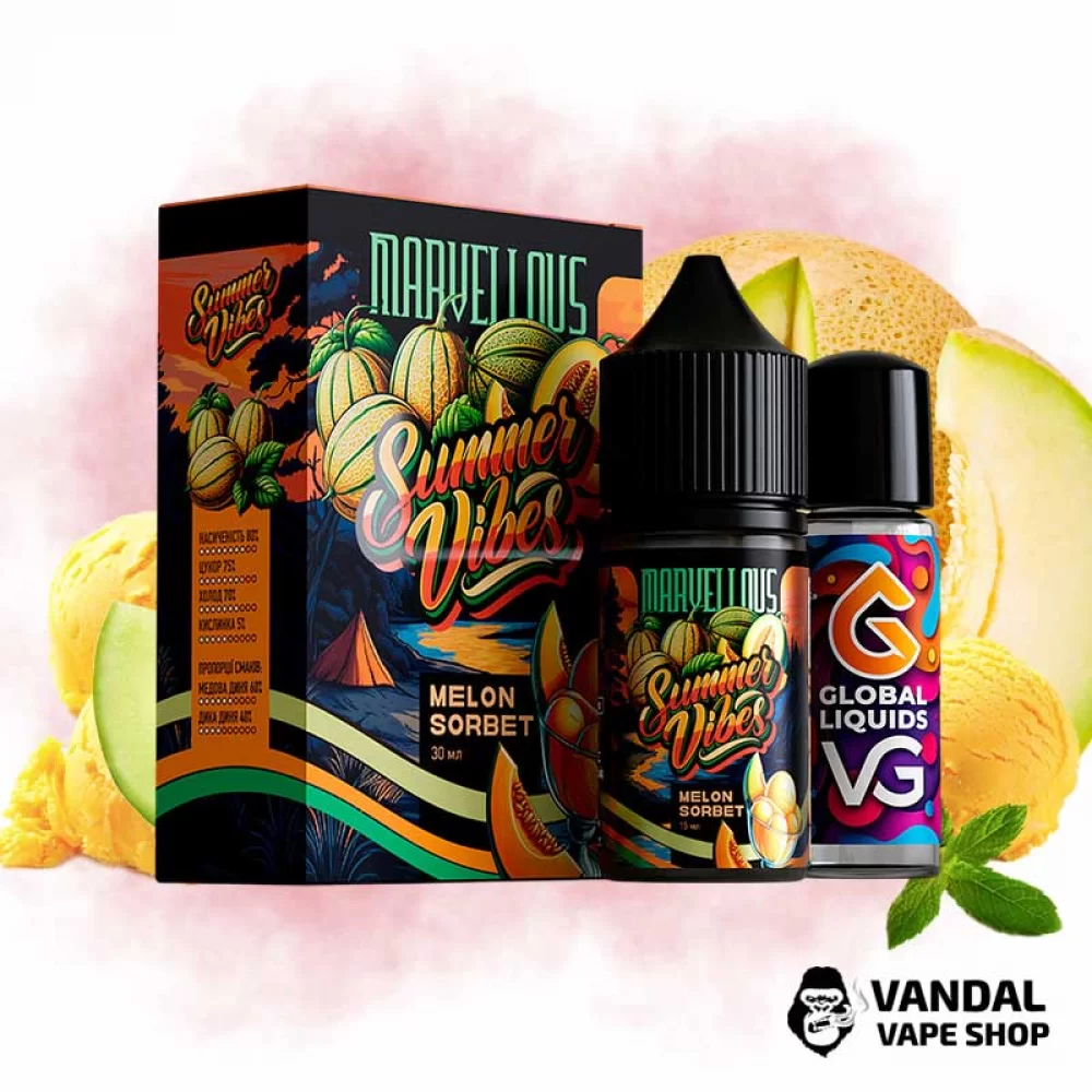 Набор для самозамеса Marvellous Summer Vibes 30 мл 65 мг - со вкусом сочного сорбета с дыней